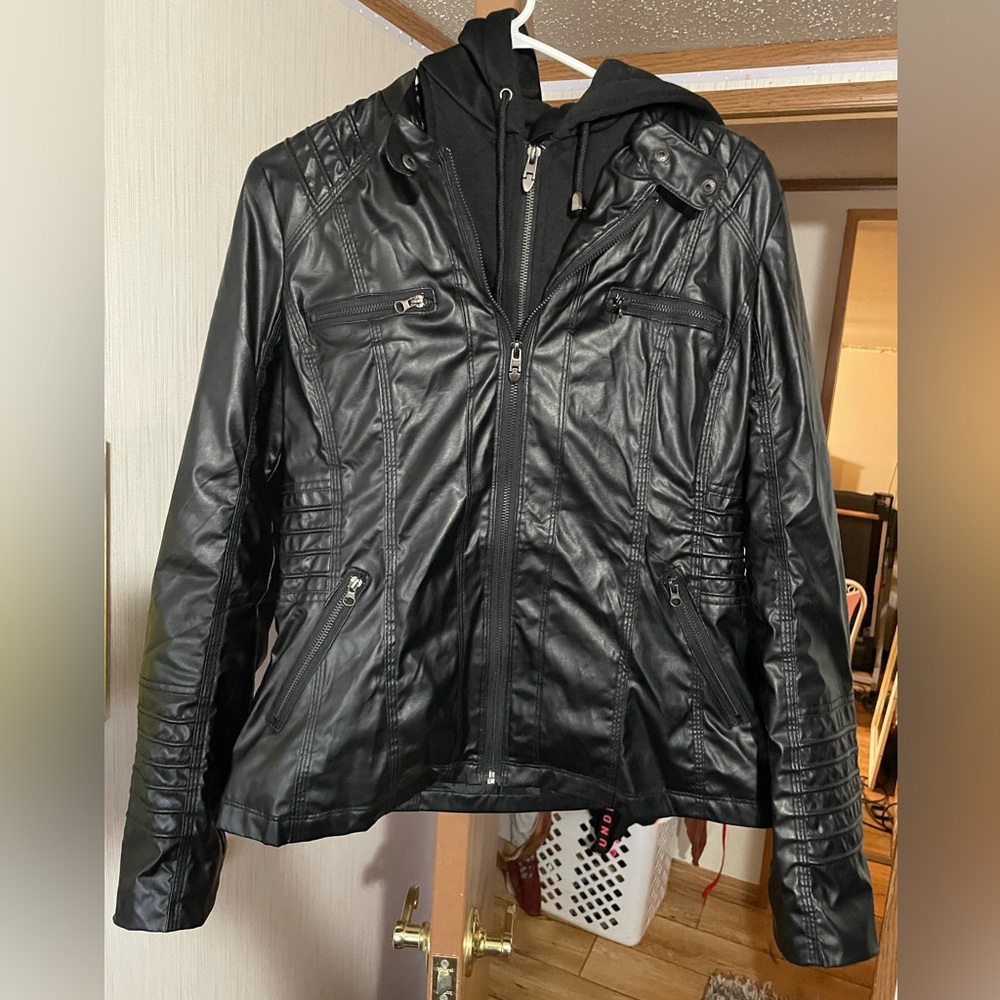 size large leather jacket